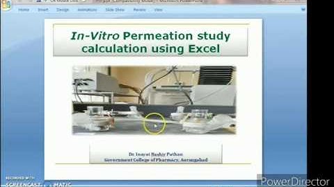 In vitro permeation study calculation using excel