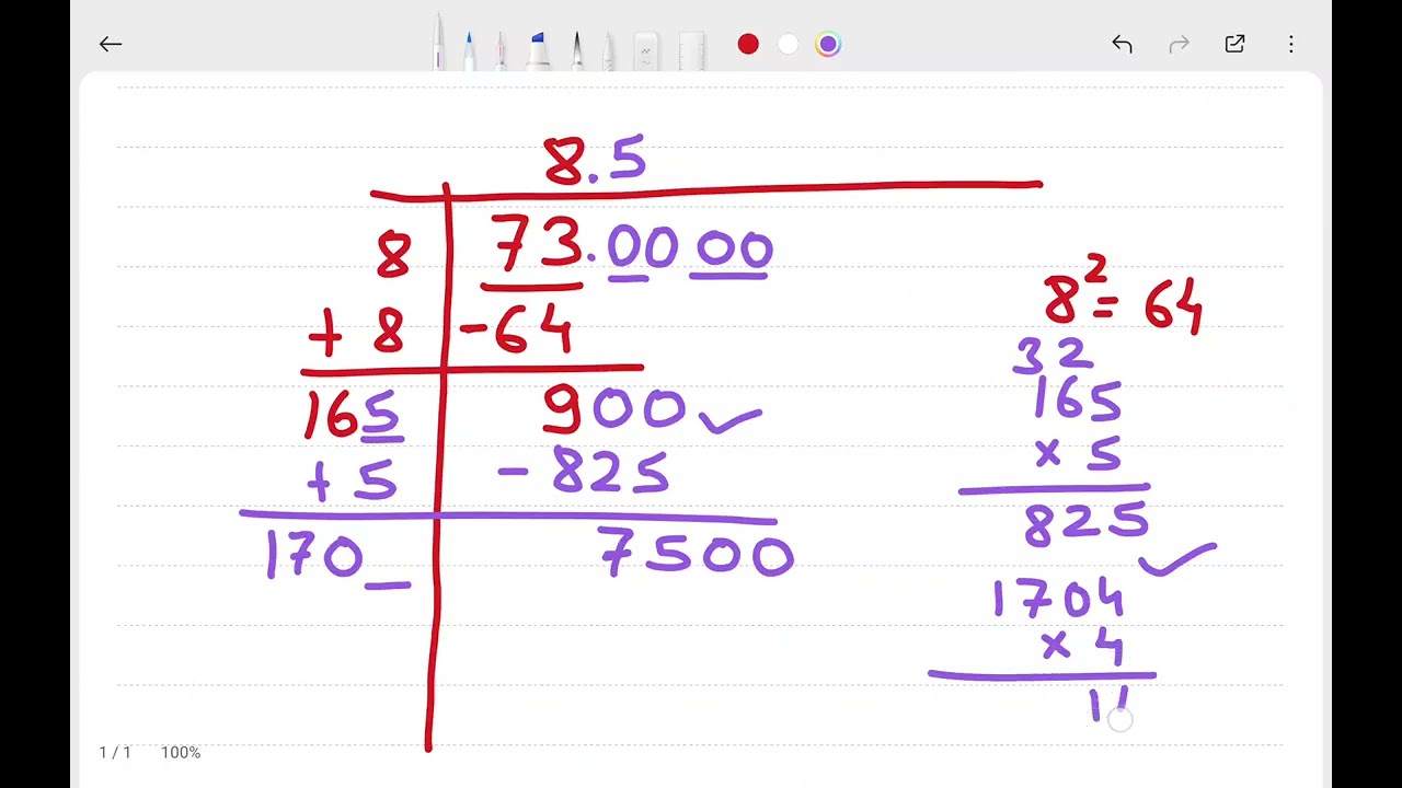Square Root of 73 | Non Perfect Square - YouTube