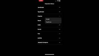 NativeScript Dropdown Menus