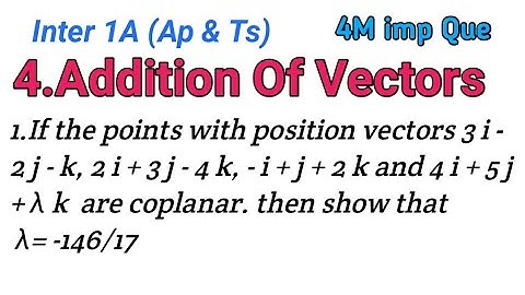 inter-IA Maths || Addition Of Vectors || Coplanar vectors || inter 1st Year Maths| maths IA| Vectors
