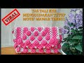 Cara Membuat Tas Tali Kur Menggunakan Tutup Motif Mawar Timbul | Macrame Bag | Part 1