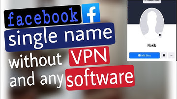 How to make single name on facebook without VPN or software | Infoziam