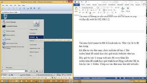 Cài đặt & cấu hình dịch vụ IIS