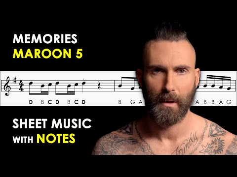 Memories Maroon 5 Sheet Music With Easy Notes For Recorder Violin Beginners Tutorial