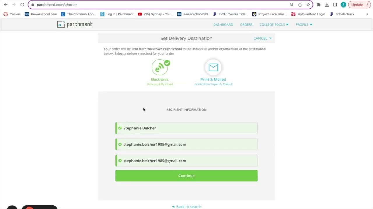 Parchment Ordering a Transcript YouTube