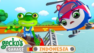 Kecelakaan Terjadi Helikopter | Garasi Gecko | Kartun Populer Anak-Anak | Seru dan Mendidik