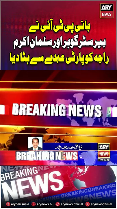 Imran Khan Removes Barrister Gohar & Salman Akram Raja as Party Position