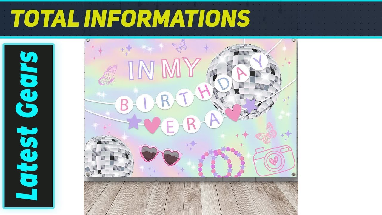 Best "In My Birthday Era" Banner? Iridescent Party Decor!