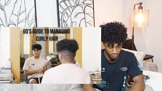 REACTING TO GQ&#39;S CURLY HAIR VIDEO | 3 different textures