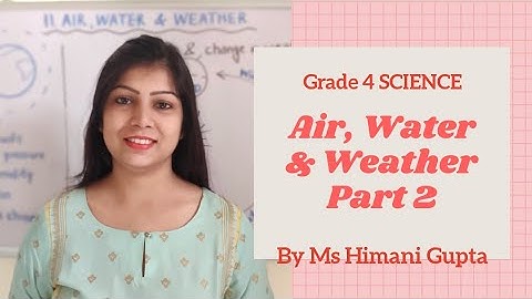 Grade 4| Science| Air, Water & Weather| Part 2| Explained by Ms Himani Gupta