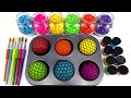 Satisfying Video l How to Make Rainbow Lollipop Slime with Slime Balls Cutting ASMR