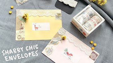 DIY Shabby Chic Envelopes | ASMR + music
