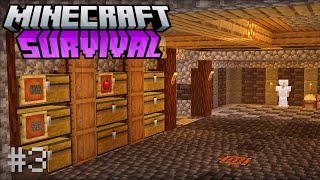 MINECRAFT SURVIVAL ADDON #3 |Mining dan build storage room