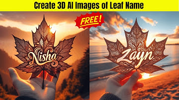 How to Create 3D AI Images of Leaf Name for Free | Bing Ai Image Creator
