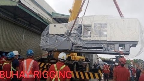 UNLOADING, LIFTING TO POSITIONING OF 1 UNITS 18TONS INJECTION MACHINE | BUHAY RIGGING