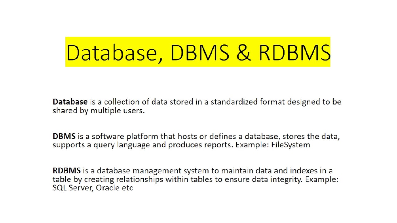 what is a dbms