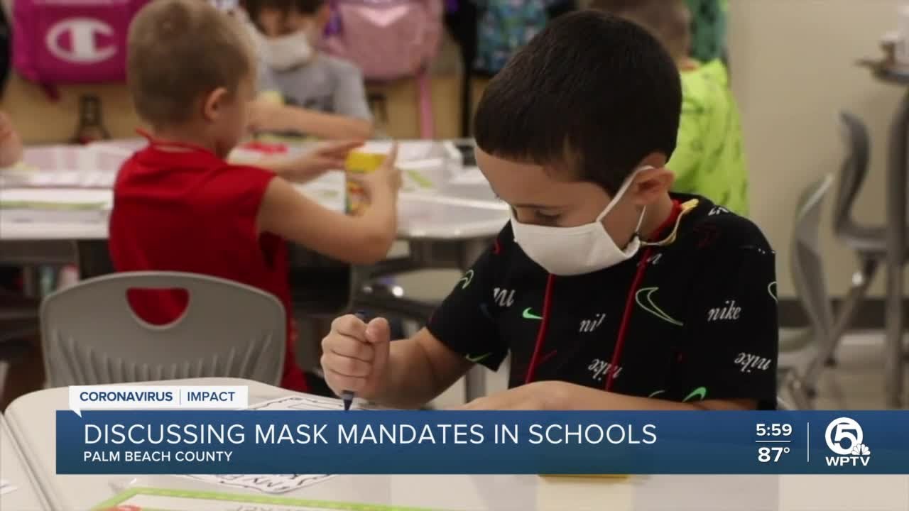 Palm Beach County School Board discusses universal face mask mandate ...