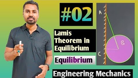 Equilibrium in engineering mechanics/Lamis theorem/engineering mechanics/First year engineering/MU
