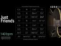 Just friends jazzswing feel 140 bpm  backing track