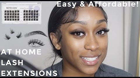 AMAZON FINDS: BEGINNERS DIY LASH EXTENSIONS: How to layer lash clusters Ft. Beyelian Lash Clusters