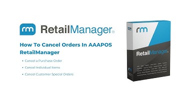 How to cancel a purchase order in AAAPOS RetailManager