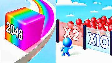 Mob Control vs Jelly Run 2048 - MAX LEVEL Gameplay Walkthrough (Android, iOS)