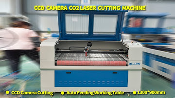 JINAN QUALITY CNC : CO2 LASER ENGRAVING CUTTING MACHINE QCL1390 WITH CCD CAMERA AND AUTO FEEDING