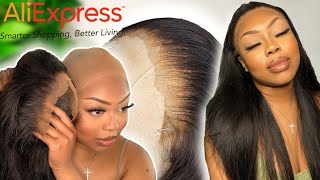 THE BEST under £200 26” ALIEXPRESS HAIR!! for my FIRST proper LACE FRONTAL INSTALL | TheRealAmiiA