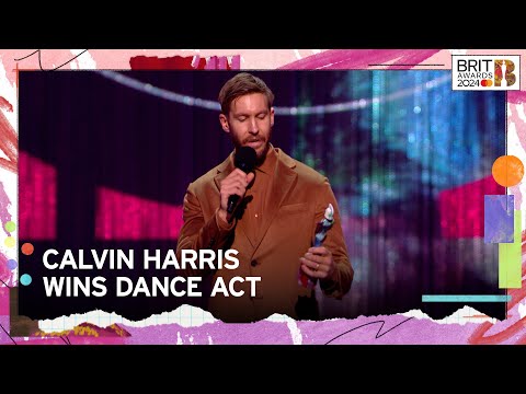 Calvin Harris Celebrates Winning Dance Act | The Brit Awards 2024