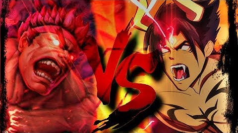 Evil Ryu vs Devil Jin | Street Fighter vs Tekken |Sprite Animation