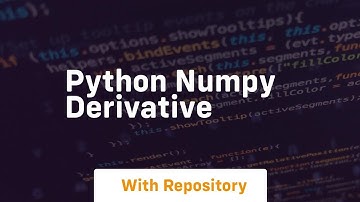python numpy derivative