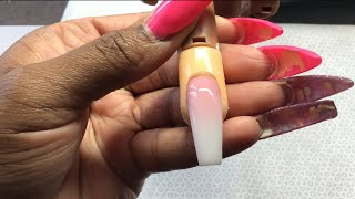 Ombré Nail Tutorial | Satisfying Nail Tutorial | Pink & White Ombré