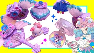 マーメイドアクアパクト大量！シャボンフォームも♪トロピカル～ジュプリキュアガシャポンなりきりプリキュア３