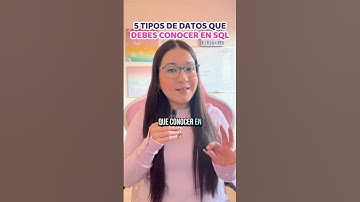 Tipos de datos en SQL explicados con ejemplos