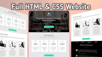 How To Make Website Using HTML & CSS | Full Responsive  Website Design Step by Step