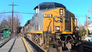 CSX 788 & 798 Pulling Mixed Freight Train Test