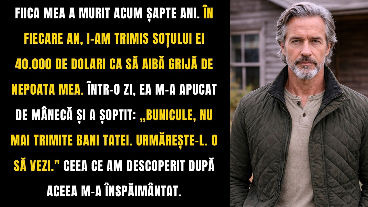 Fiica mea a murit. I-am dat ginerelui $40k anual — până m-a avertizat nepoata mea…