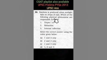 Part 70 : UPSC CSE 2013 Prelims PYQS Topicwise | Physics #uniquecreators