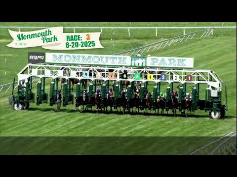 video thumbnail for MONMOUTH PARK 06-20-2025 RACE 3