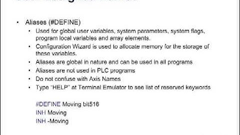 ACR9000 Basic Programming Part 7: User Variables, Flags and Arrays