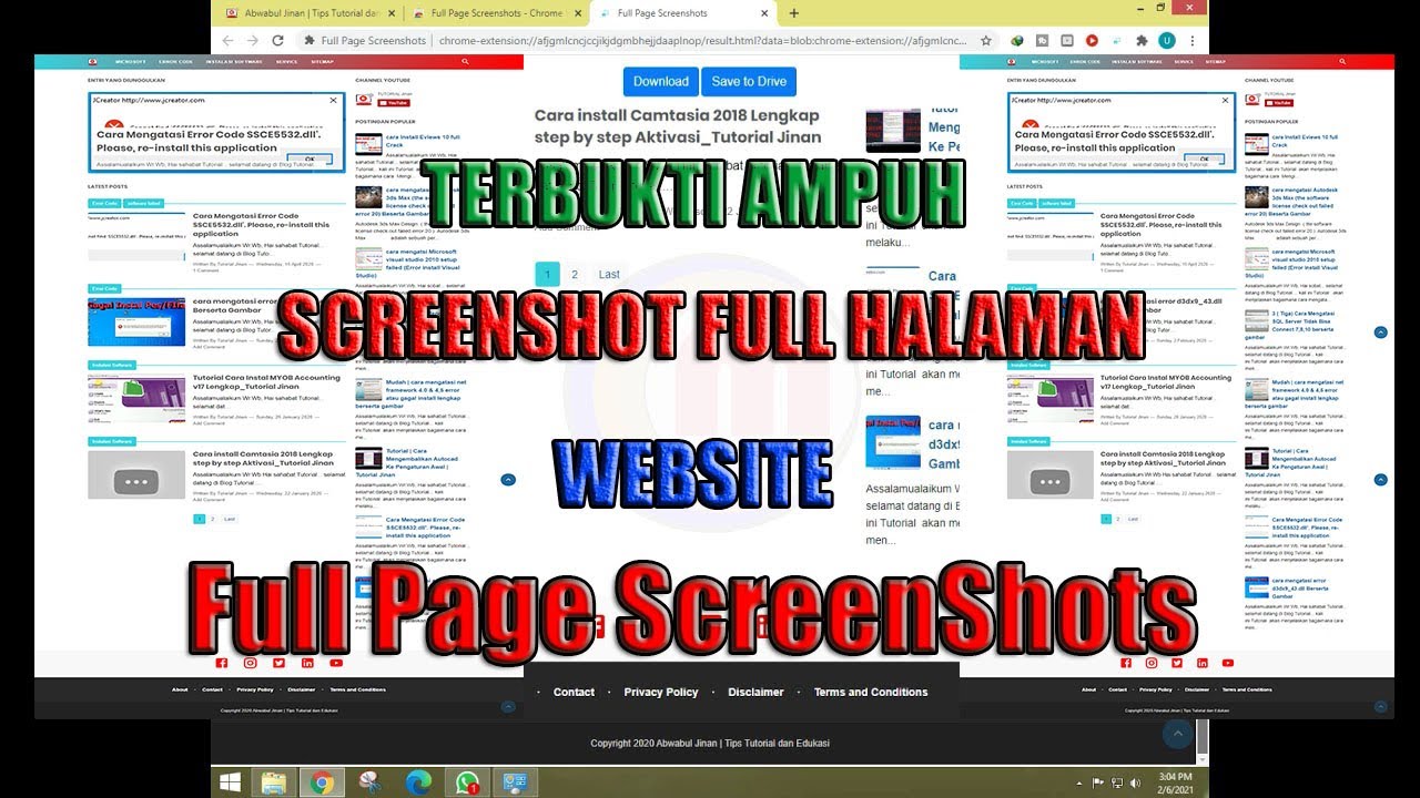 Terbukti Ampuh | Cara Screenshot Full Halaman Website Terbaru 