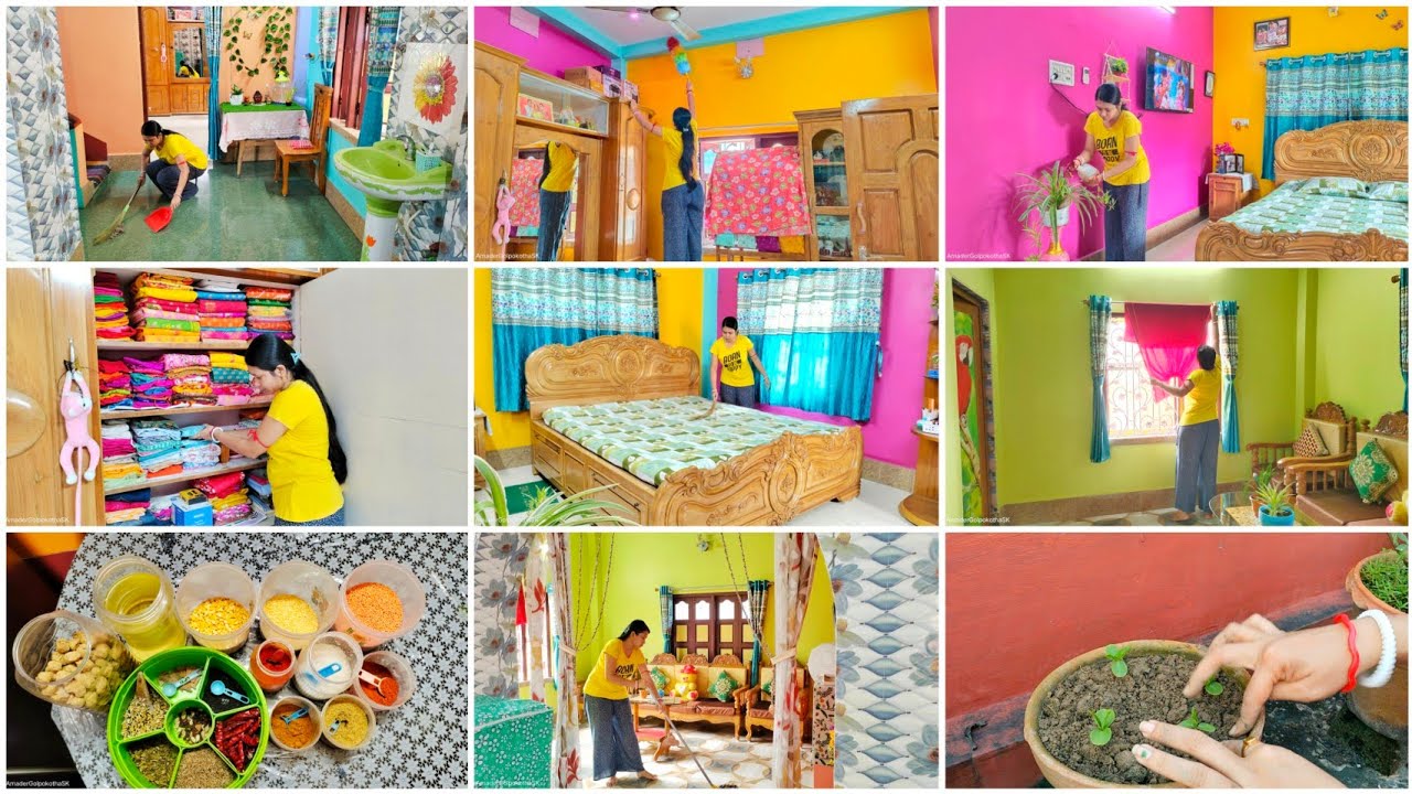 সেই পুরনো রুটিনে✅সকাল ৭ টা থেকে bedroom deep cleaning করে সংসারের Ato Z কাজ এভাবে গুছিয়ে নিলাম vlog