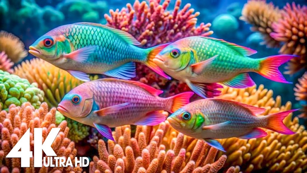 Underwater Wonders 4K - Dive Into the Best Aquarium & Explore Sea Animals in The Best 4K ULTRA HD