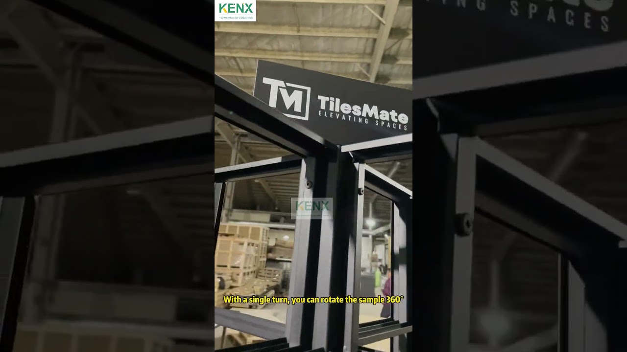 Custom Rotating Display Rack | 4-Sided Stand for Stone & Tile Samples