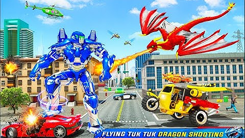 Tuk Tuk Rickshaw Dragon Robot Transform Robot Game Falcon Gamerz Gameplay 2