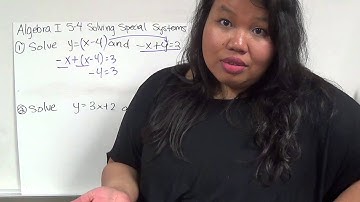 Algebra I 5.4 Solving Special Systems of Equations