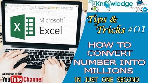 How to convert number into Millions | Excel Tips and Tricks | Excel Tips