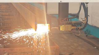 Heavy-Duty CNC Plasma Cutting Machine | Steel Beam Cutting in Action