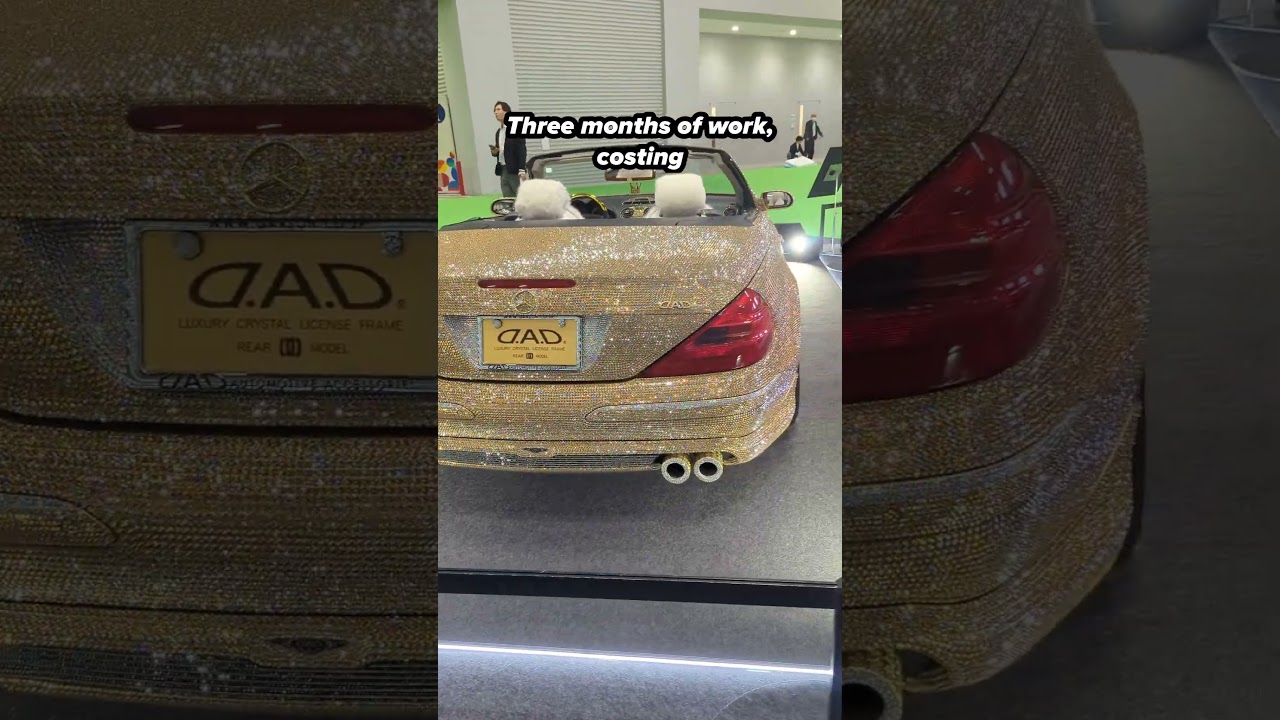 A Mercedes covered in 300,000 Swarovski crystals, cost around RM1