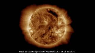 Full Sun Time Lapse 24 Hour SUVI Jun-21-24 Heliosphere Massive East Limb CME (Coronal Mass Ejection) Guide